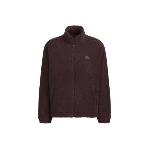 Adidas SportPerformance FW24 ST Теплый Mix Бархат Feel Куртка Мужской Кофе