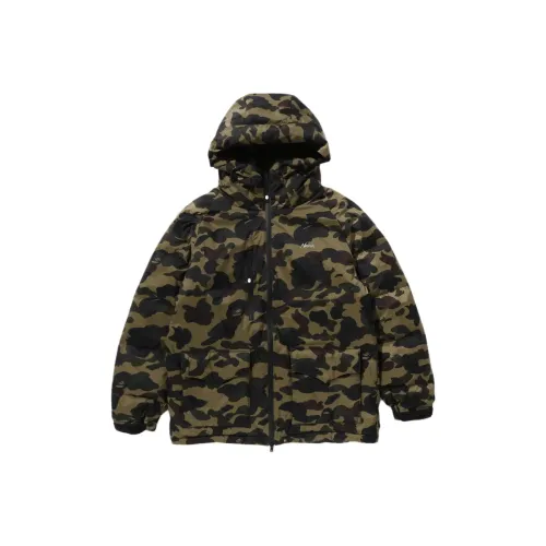 A BATHING APE Зеленая унисекс пуховая куртка
