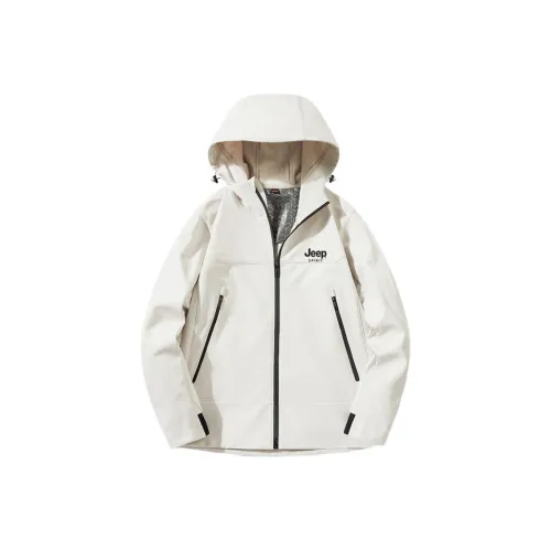 JEEP SPIRIT Куртки Пальто Унисекс Бежевый Кролик Белый