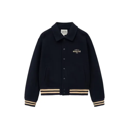 Marithe Francois Girbaud FW24 Куртки и Пальто Унисекс Темно-Морской Синий