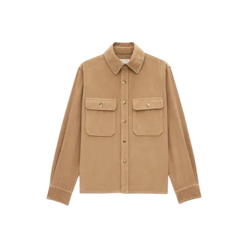 SAINT LAURENT SS24 Куртки и Пальто Мужской Коричневый