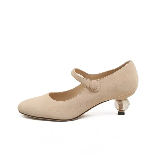 BLOCCO5 Нестандартный каблук Mary Jane обувь 5CM Женская