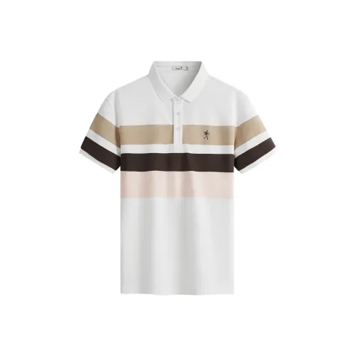 Поло Dance with Wolves Мужское Натуральный Белый