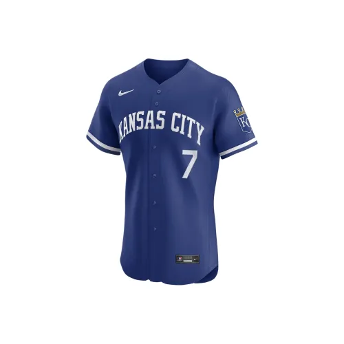 nike x MLB Dri Fit ADVKansas City Urban Royals FW24 Bobby Witt Jr. Бейсбольная куртка Мужская Синяя