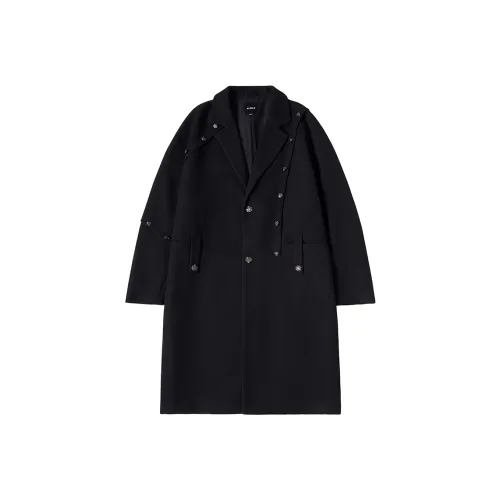 N Max Rich Black Unisex Coat N Max Богатый Черный Унисекс Пальто