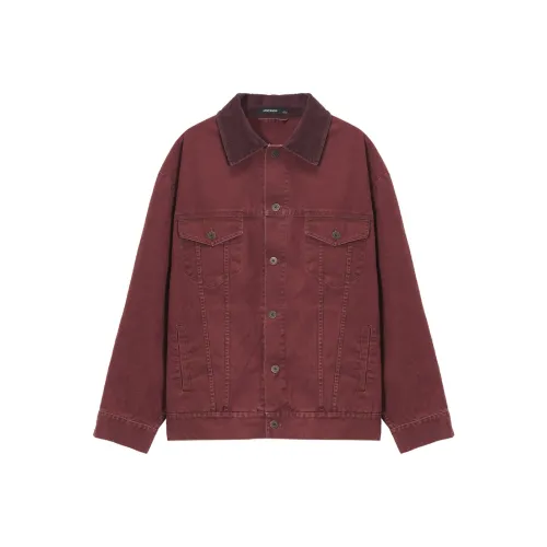 UNVESNO Бургундский Промытый Красный Унисекс Куртки