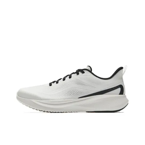 ANTA Hydrogen Run Slip-resistant Abrasion-resistant Low Top Casual Sprint Running Shoes Men's White Black ANTA Hydrogen Run Противоскользящий Устойчивый к истиранию Низкий Топ Повседневные Кроссовки для бега Мужские Белый Черный