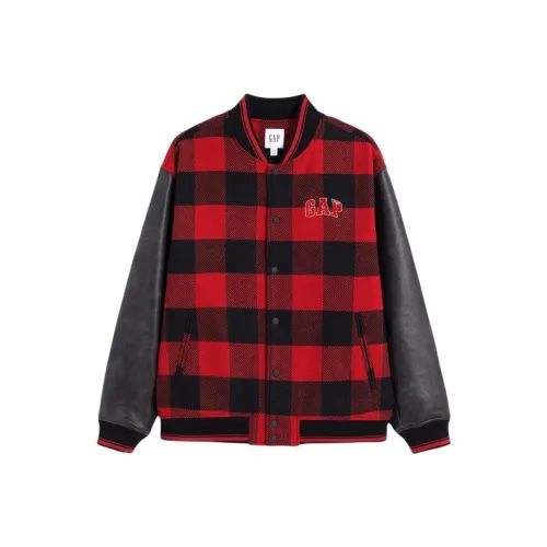 GAP x 8ON8 Бейсбольная куртка Мужская Красная Черная Квадратная