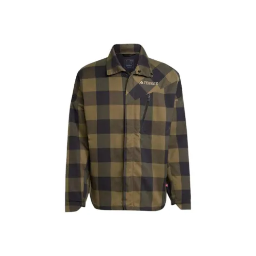 Adidas Куртки и Пальто Мужские Оливково-Зеленый