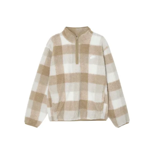 Nike Бархат Feel Пальто Мужской Хаки Морской стиль Белый Светлый костный