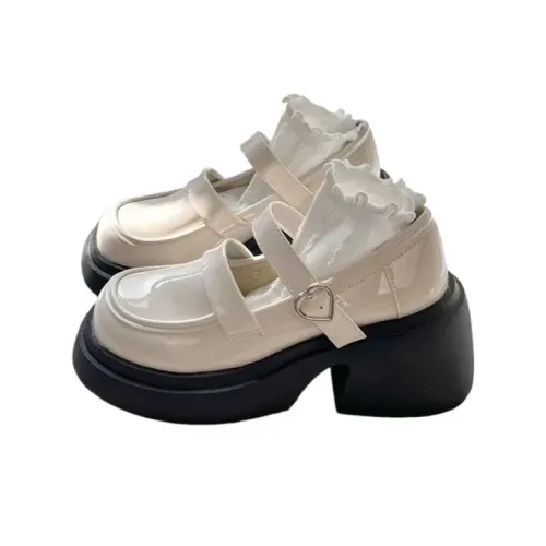 LIANGHUO Грубый каблук Мэри Джейн Женские туфли