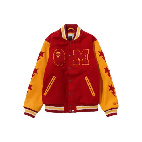 A BATHING APE FW23 Бейсбольная куртка Унисекс Красный