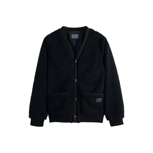 Scotch Soda Velvet Feel Coat Men's Black