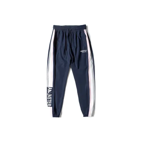 AMONSTER Штаны с манжетами Повседневные брюки Унисекс Темно-синий