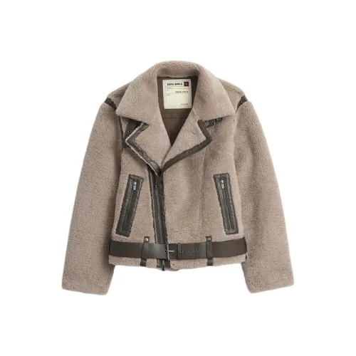 ZARA Collaboration Бархат Feel Пальто Мужской Темно-Серый Коричневый