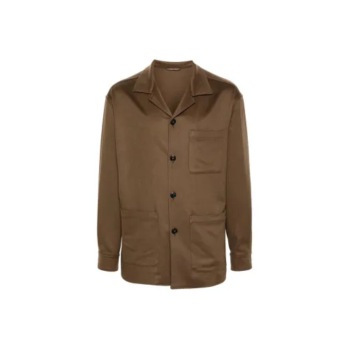 Canali SS24 Куртки и Пальто Мужской Цвет Орех Умбра