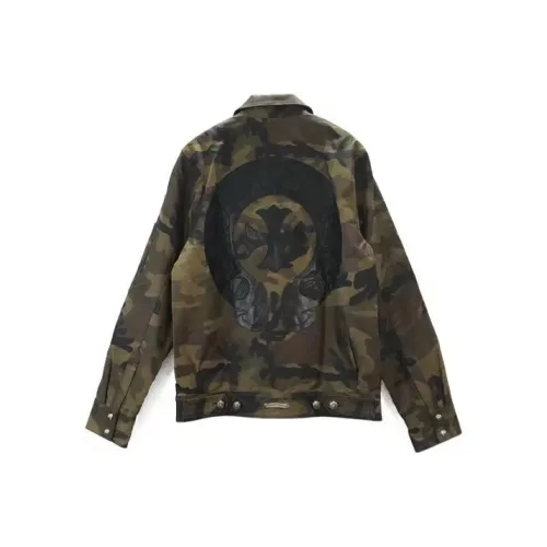 Chrome Hearts Кожа Куртка Унисекс Камуфляж