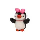 Розово-красный бант пингвин