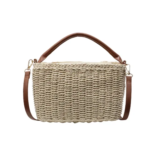 Wenpercy Плетеная сумка через плечо сумка обычного размера женская экрю хаки