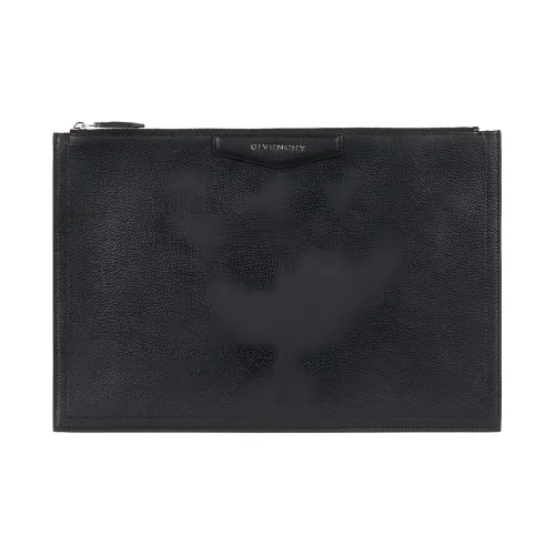 Givenchy Antigona Sheepskin Clutch Large Women's Black