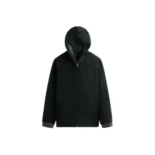 KITH FW23 Ryer С капюшоном Овчина Куртка Унисекс Яшмовый