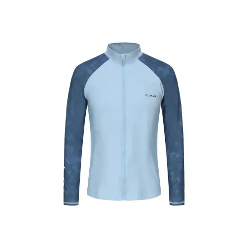 DECATHLON Морская волна голубая Мужская одежда для защиты от солнца
