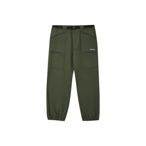 CLOT Прямой крой Повседневные брюки Мужские Оливково-зеленые