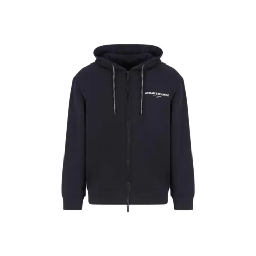 ARMANI EXCHANGEAE SS25 Толстовка Мужской Темно-морской Синий