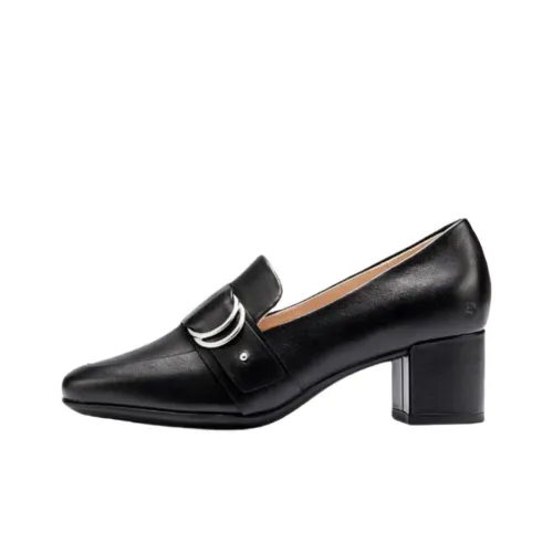 Ecco Коррекция фигуры 35 Квадратный носок Лоферы 5 см Женские Черный