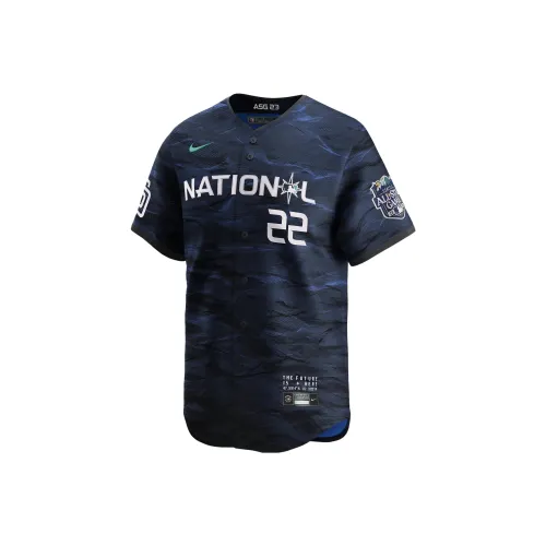 nike Juan Soto National League 2023 All Star Game Бейсбольная куртка Мужская Королевский синий