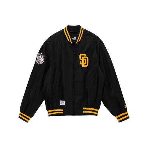 New Era x MLB SS24 Сеул Коллекция Бейсбольная куртка SAN DIEGO PADRES Унисекс Черный