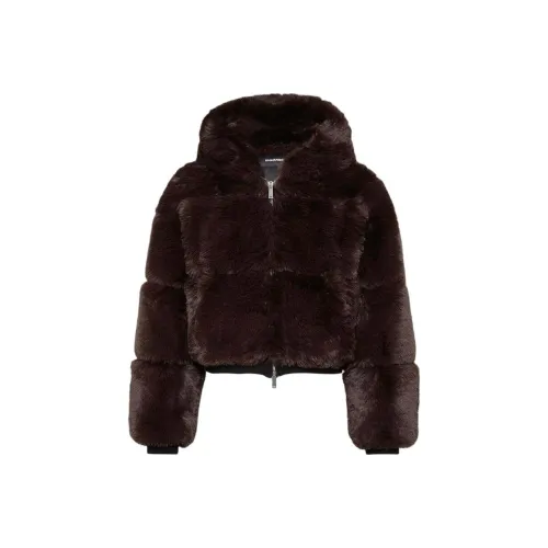 DSQUARED 2 FW24 Velvet Feel Пальто Мужское Коричневое