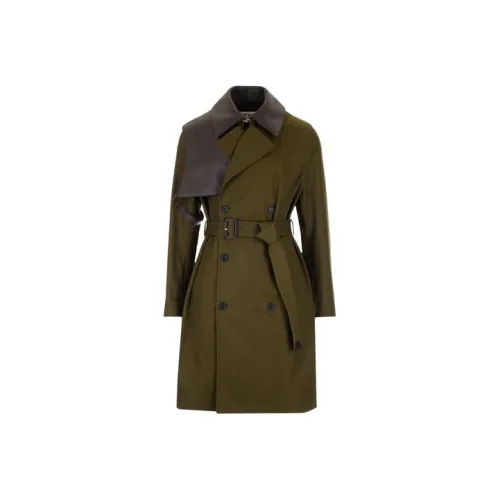 LOEWE FW21 Тренчкот Мужской Армейский Зеленый