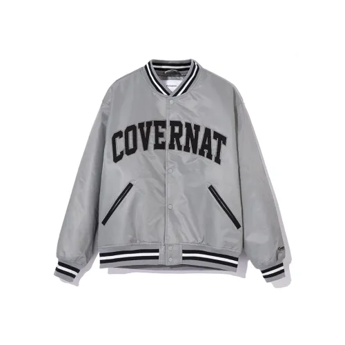 COVERNAT Повседневный Куртки Пальто Удобный Универсальный Уличный стиль Бейсбольная куртка Унисекс Серый