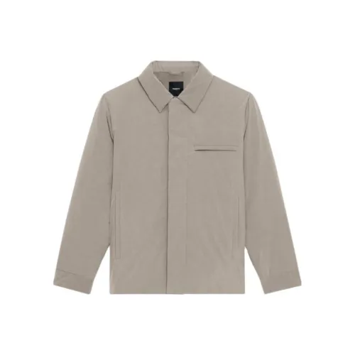 THEORY Серый Мужской Пуховик