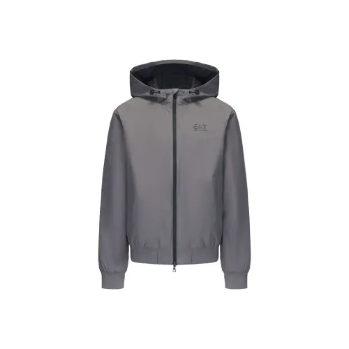 EMPORIO ARMANI EA7 FW24 Куртки и Пальто Мужской Серый