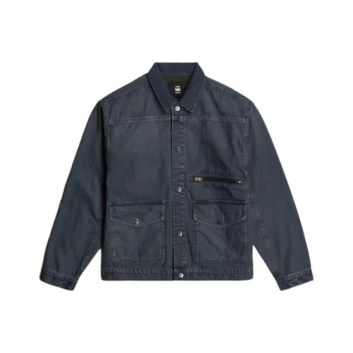 STAR RAW Выцветший Синий Мужская Куртка
