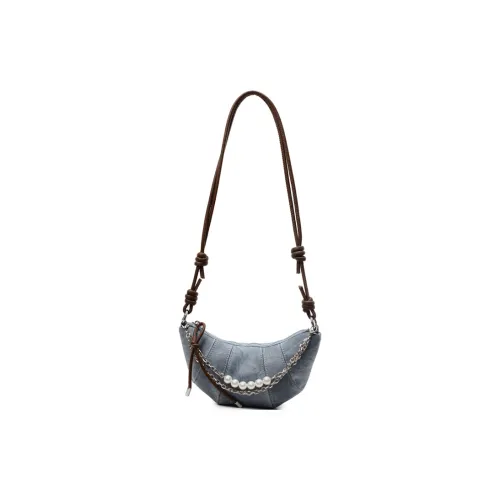 Single Warehouse ПУ (полиуретан) Ручная Сумка на плечо Стандартная Женская Джинсовый синий Темный чайный Экрю