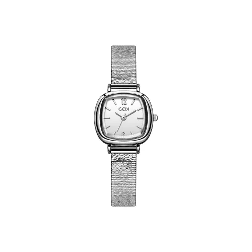 GEDI Кварцевый механизм ремешок из нержавеющей стали женские часы серебристый циферблат