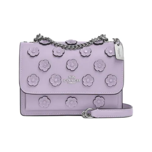 COACH Klare Коровья кожа Сумка через плечо Мини Женская Сиреневый Фиолетовый