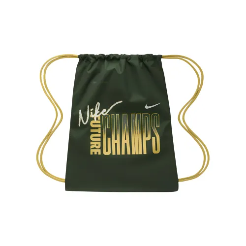 Nike Полиэстер Рюкзак Мужской Темно-зеленый Saturn Золотой Белый