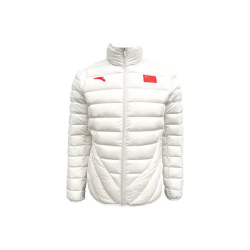 ANTA Sports Life Collection Пуховик Мужской Песочный с текстурой Серый
