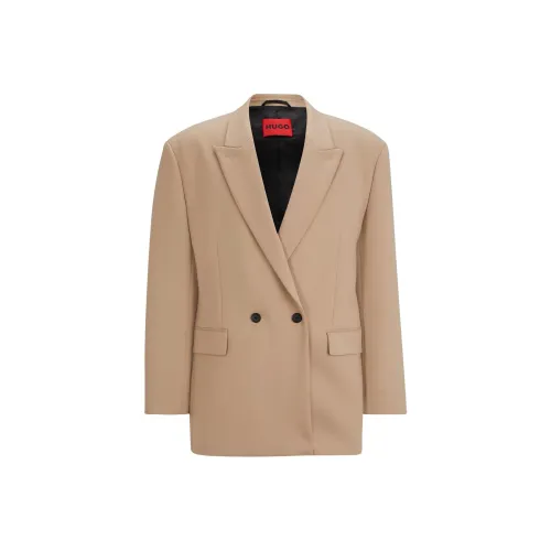 Hugo Boss Modern Форма Куртка В Выполнении Эластичный Джерси Куртки Пальто Мужской Светлый Умбра