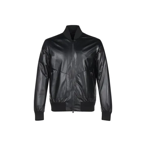 Zzegna Черные Мужские Кожаные Куртки