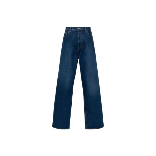 OFF Белый Джинсы Обычный крой Мужской Синий