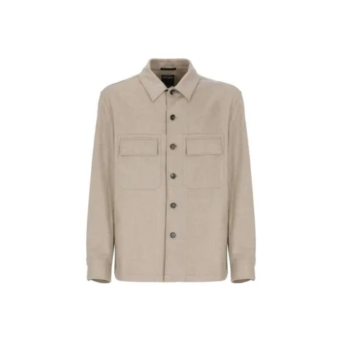 Ermenegildo Zegna Бежевые Мужские Куртки