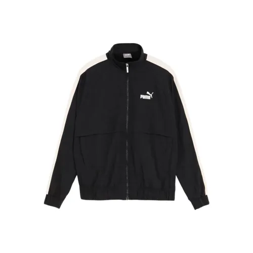 PUMA CORE HERITAGE Куртки и пальто Спортивный ретро стиль Воротник-стойка Куртки Мужской Черный