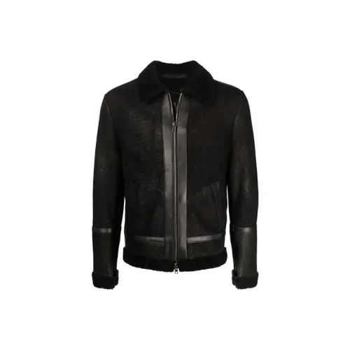 SALVATORE SANTORO Черный мужской мех