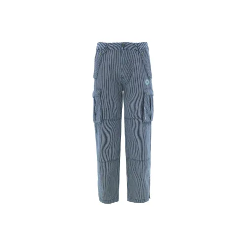 GAONCREW Прямой крой Повседневные брюки Унисекс Темно-синий