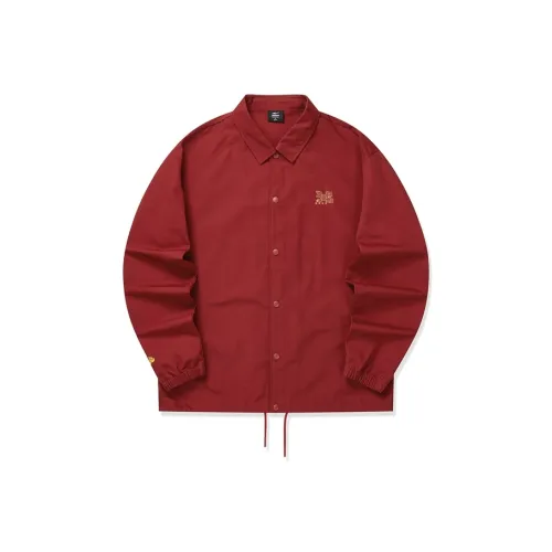 Erke x QIZAILIANMING Life Collection Куртки и пальто Мужской Богатый Красный